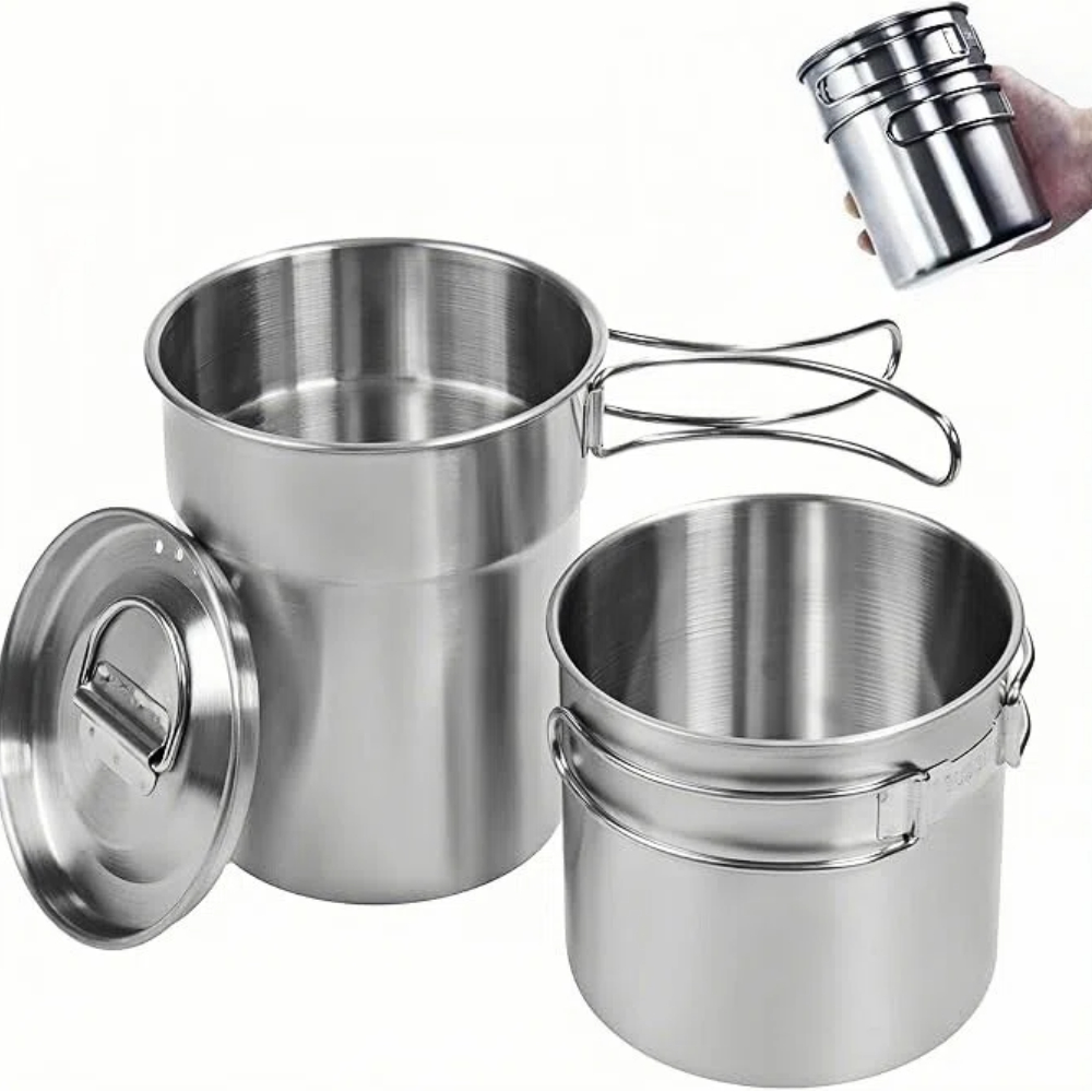Camping Outdoor Cooking Equipment - أكواب قابلة للطي للتخييم، أواني طهي