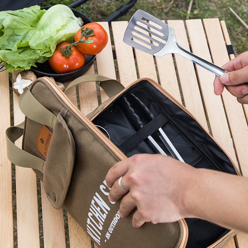 Camping Outdoor Cooking Equipment - طقم أدوات طهي للتخييم مكون من