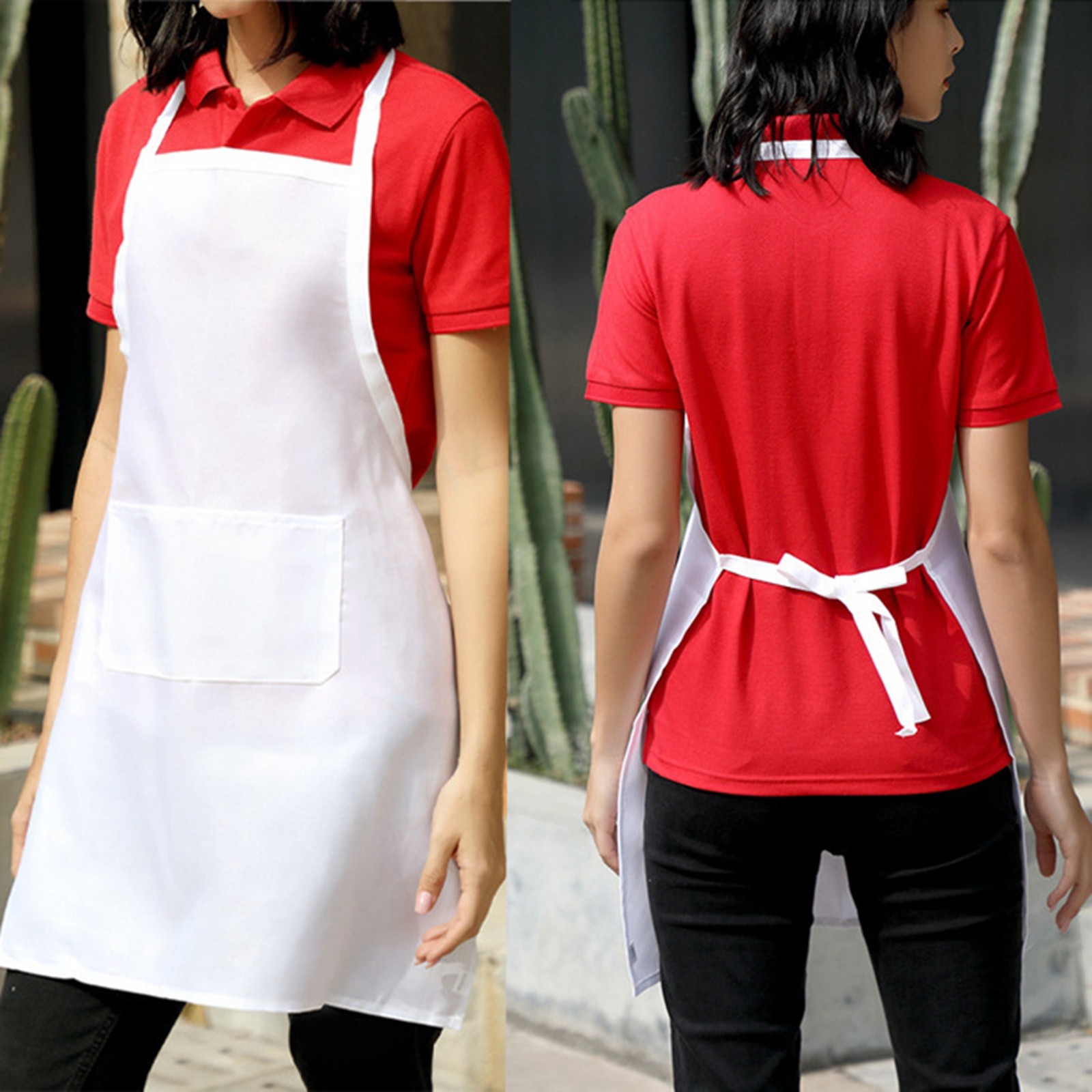 Camping Cooking Apron - 1/3 قطعة مآزر المطبخ الأبيض للمرأة