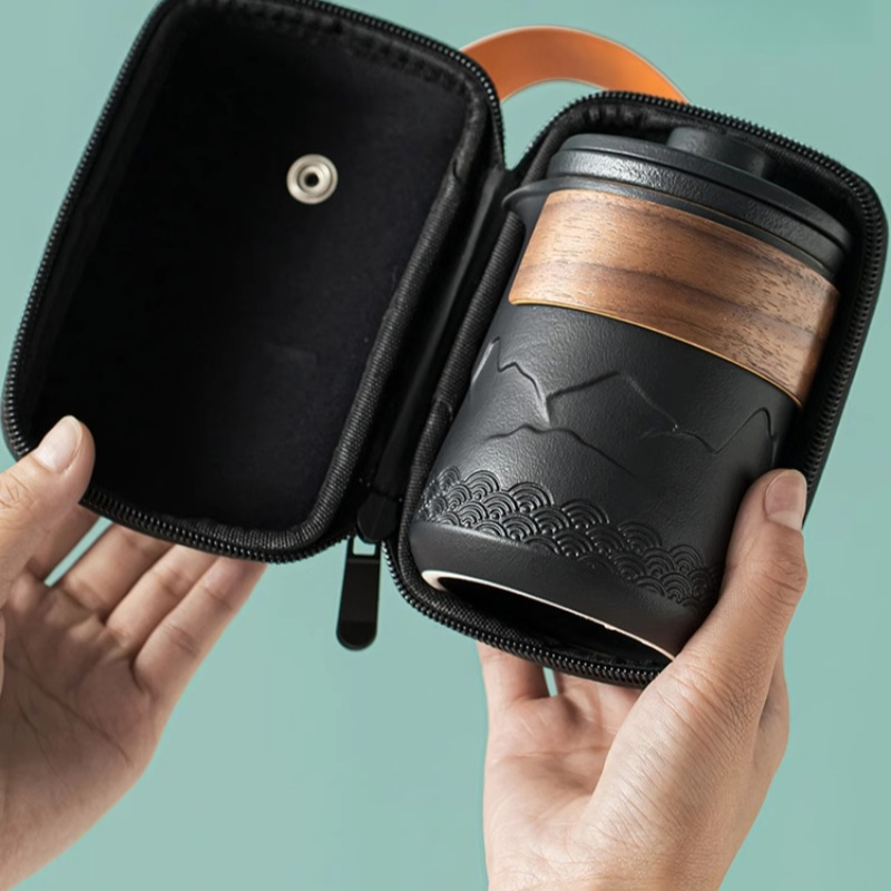 Camping Cooking Utilities - المحمولة السفر طقم شاي وعاء واحد