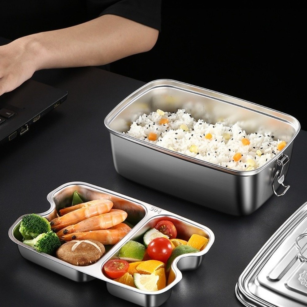 Camping Cooking Device - طبقة مزدوجة صندوق غداء من الفولاذ