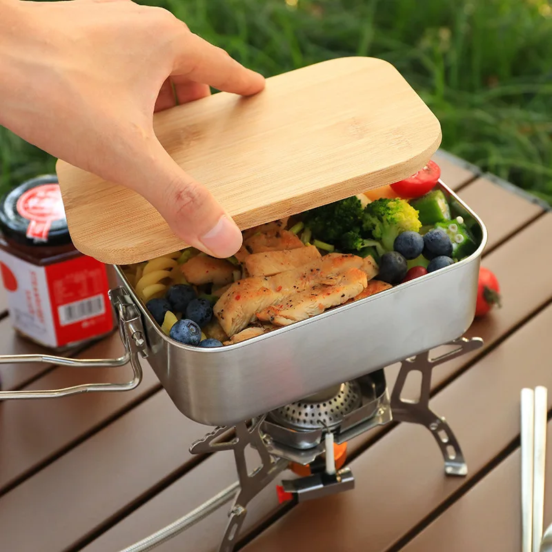Camp Cutting Board - 304 صندوق غداء من الفولاذ المقاوم