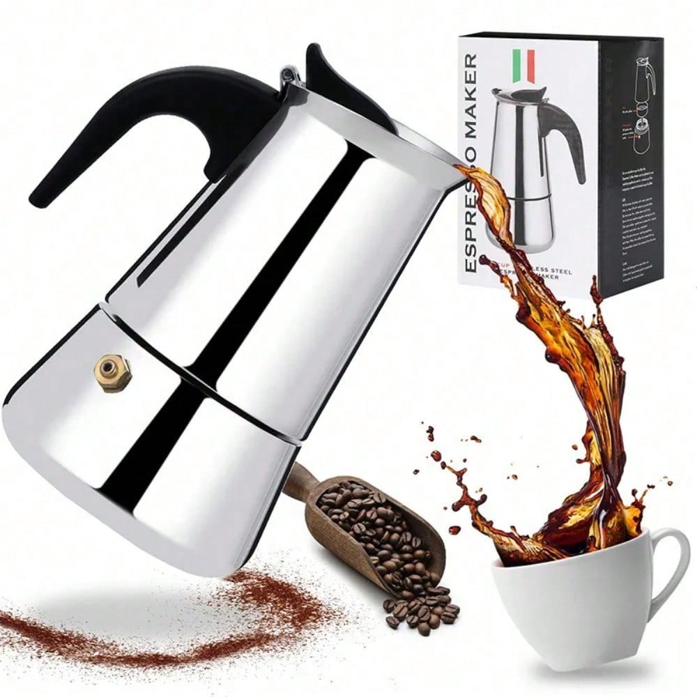 Camping Cooking Utilities - 12 كوب صانع القهوة الفولاذ المقاوم