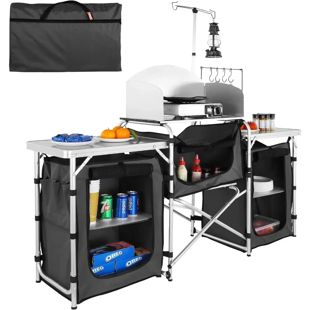 Camping Cooking Cupboard - طاولة مطبخ للتخييم، طاولة طهي خارجية