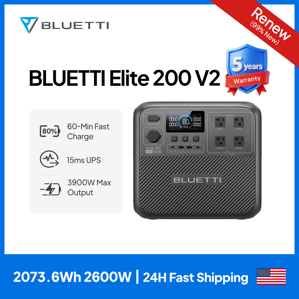 Camping Cooking Device - 【تجديد】محطة طاقة محمولة BLUETTI Elite 200