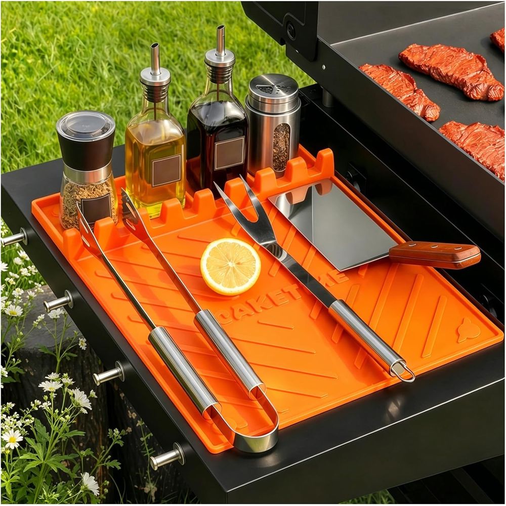 Camping With Cooking - حصائر شواء سيليكون أو ملحقات الشواء،