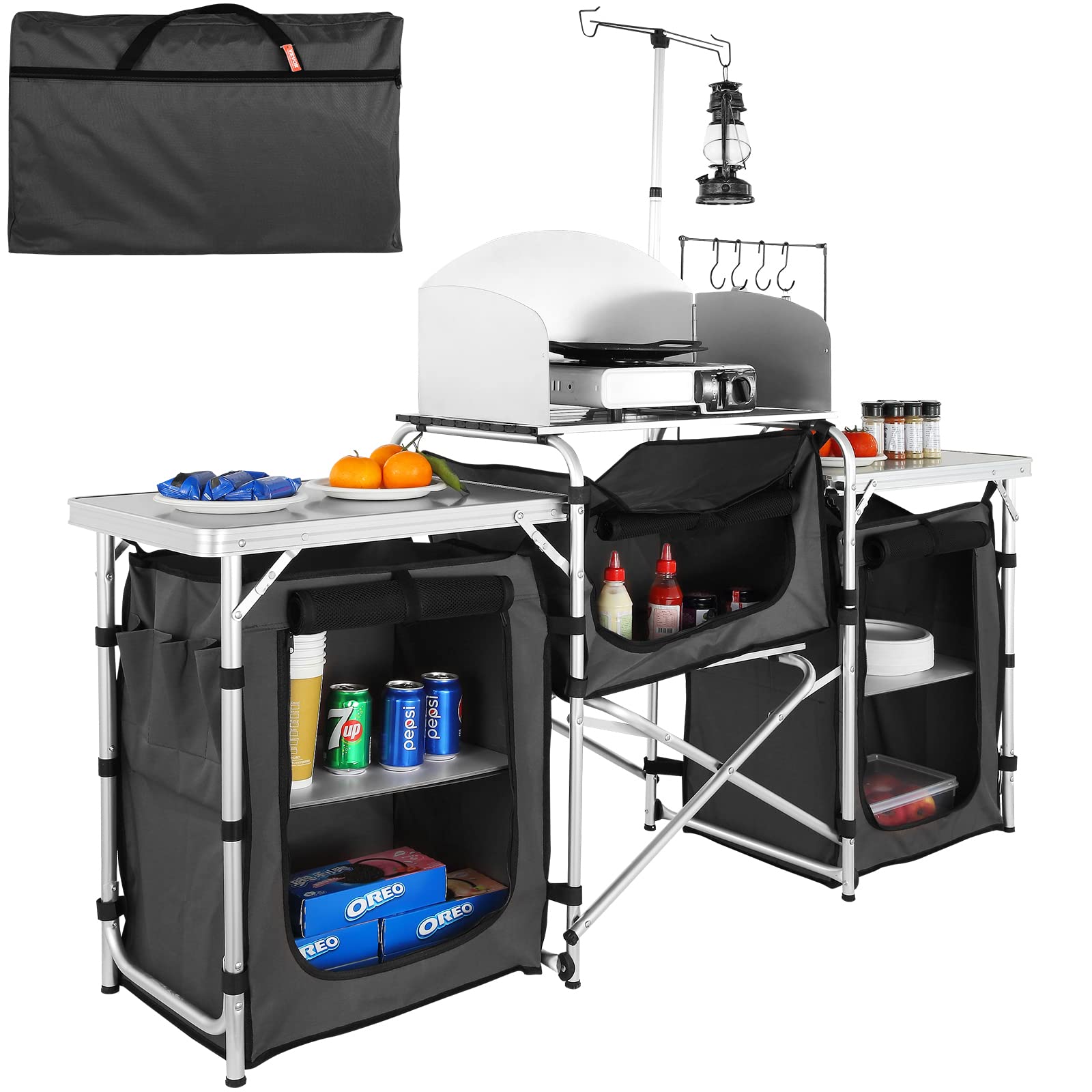 Camping Cooking Cupboard - طاولة طهي خارجية قابلة للطي من