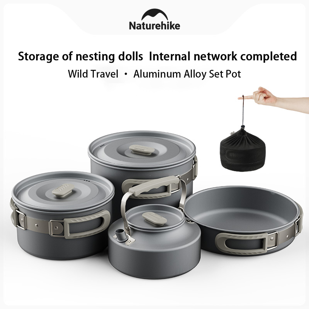 Camping Outdoor Cooking Equipment - مجموعة أواني خارجية من Naturehike، معدات