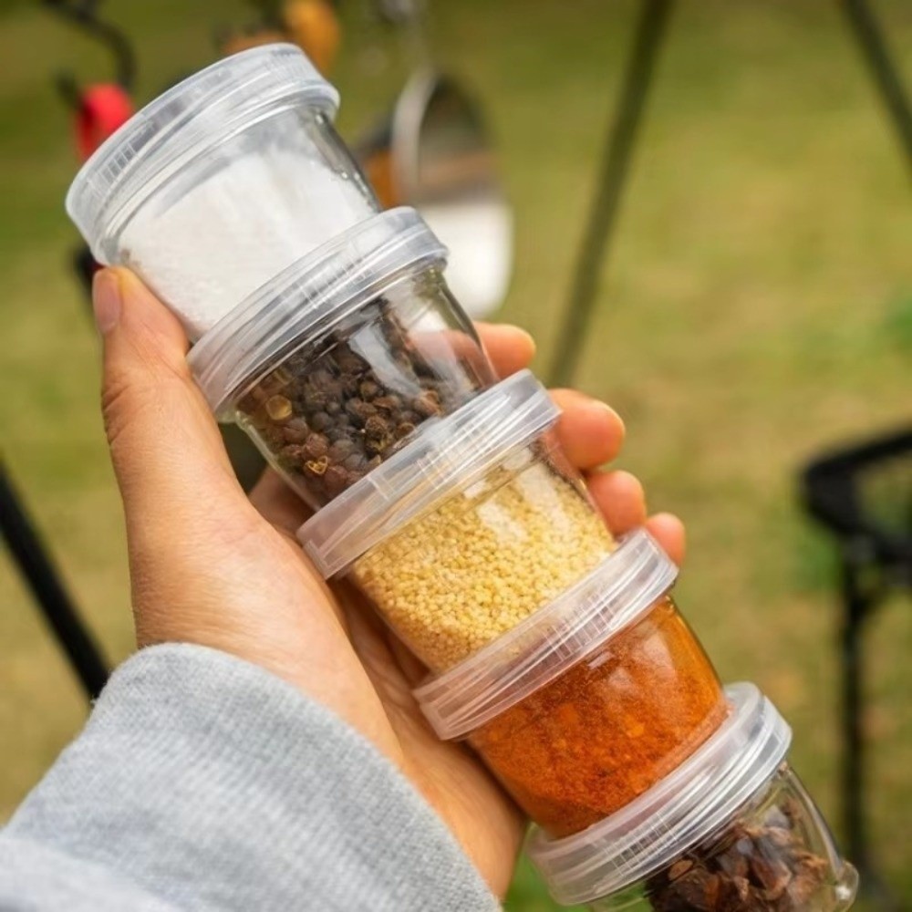 Spice Kit Compact - طقم توابل محمول للتخييم، 5 زجاجات