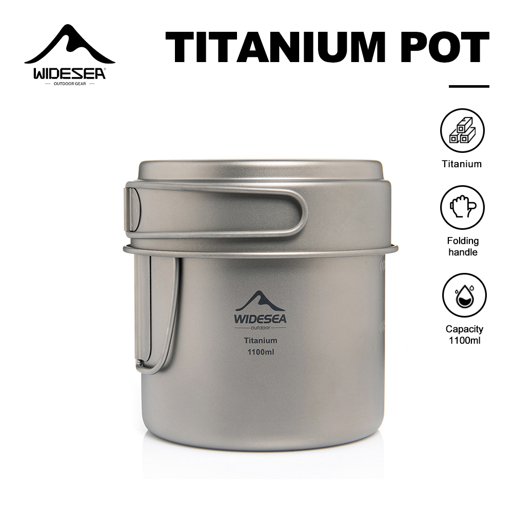 وعاء تخييم من التيتانيوم خفيف  - مراجعة Camping Outdoor Cooking Equipment وسعره