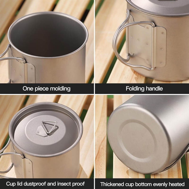كوب تخييم من التيتانيوم بمقبض  - مراجعة Camping Cooking Organizer وسعره