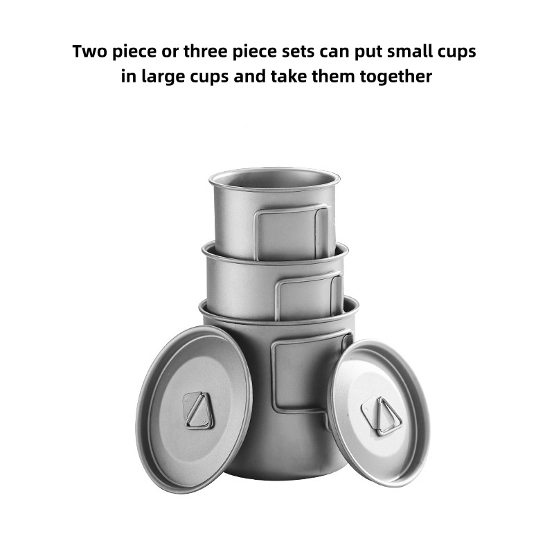 كوب تخييم من التيتانيوم بمقبض  - مراجعة Camping Cooking Organizer وسعره