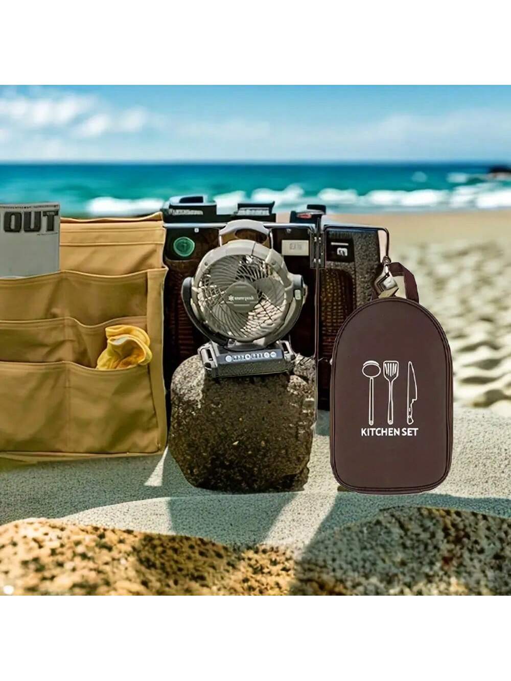في الهواء الطلق التخييم تجهيزا - مراجعة Camping Cooking Utensil Organizer وسعره
