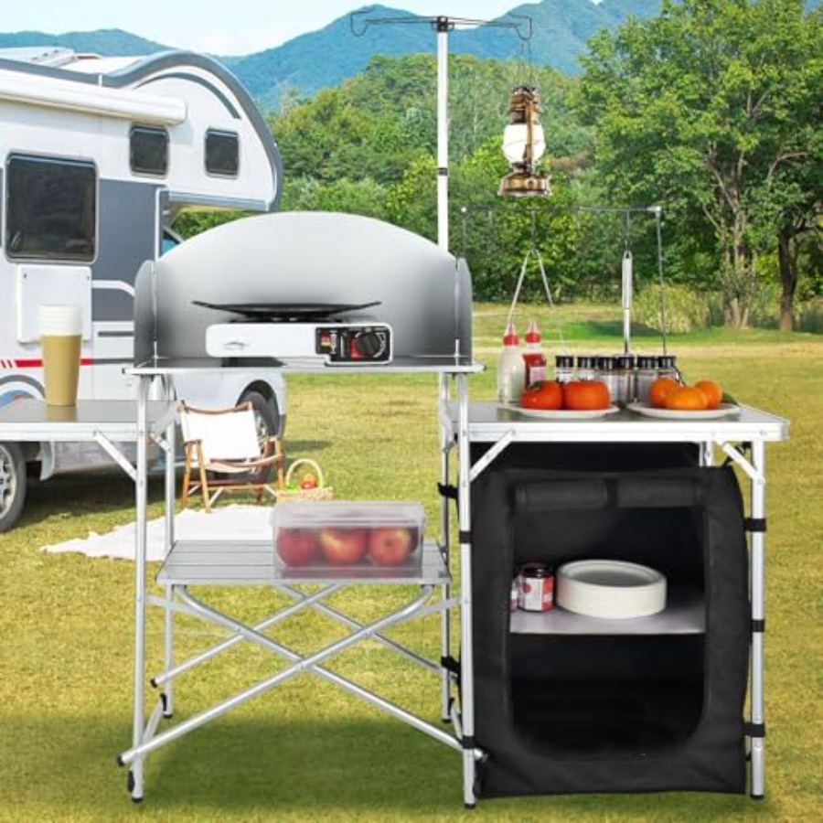 طاولة مطبخ للتخييم، طاولة طهي  - مراجعة Camping Cooking Cupboard وسعره