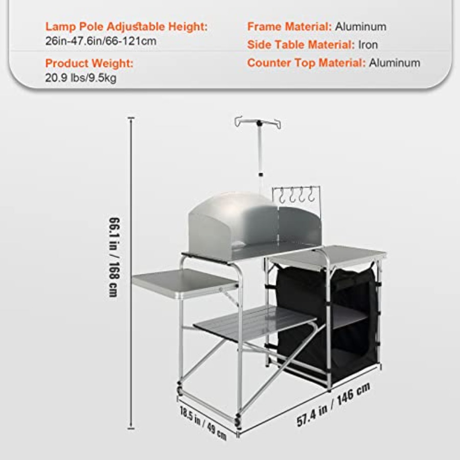 طاولة مطبخ للتخييم، طاولة طهي  - مراجعة Camping Cooking Cupboard وسعره