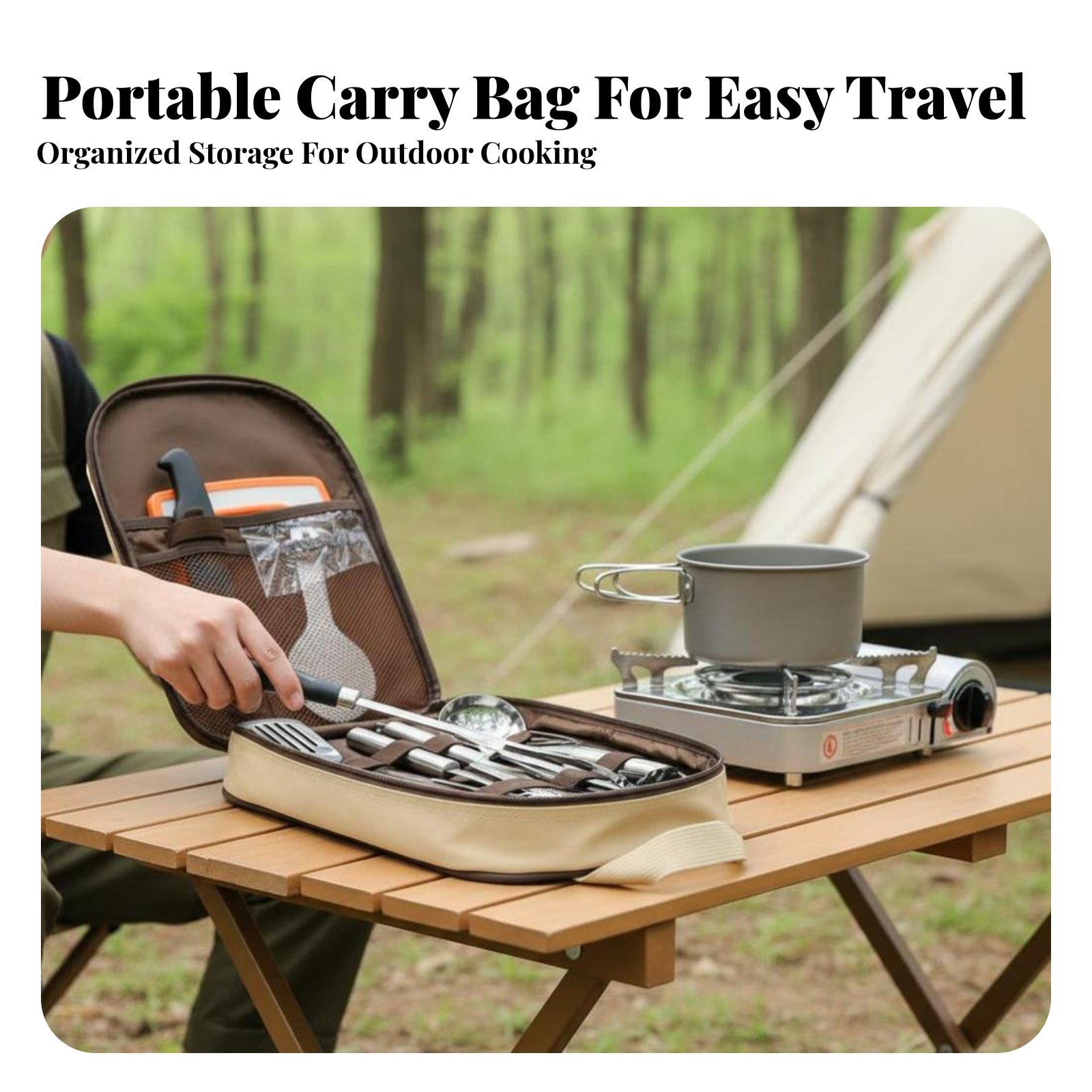 مجموعة أدوات الطهي المحمولة لل - مراجعة Camping Cooking And Dining Set وسعره
