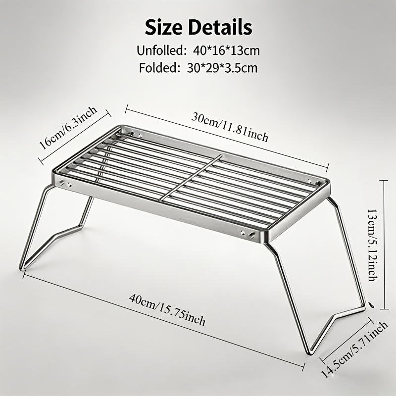 حامل نار قابل للطي من الستانلس - مراجعة Camping Cooking Device وسعره