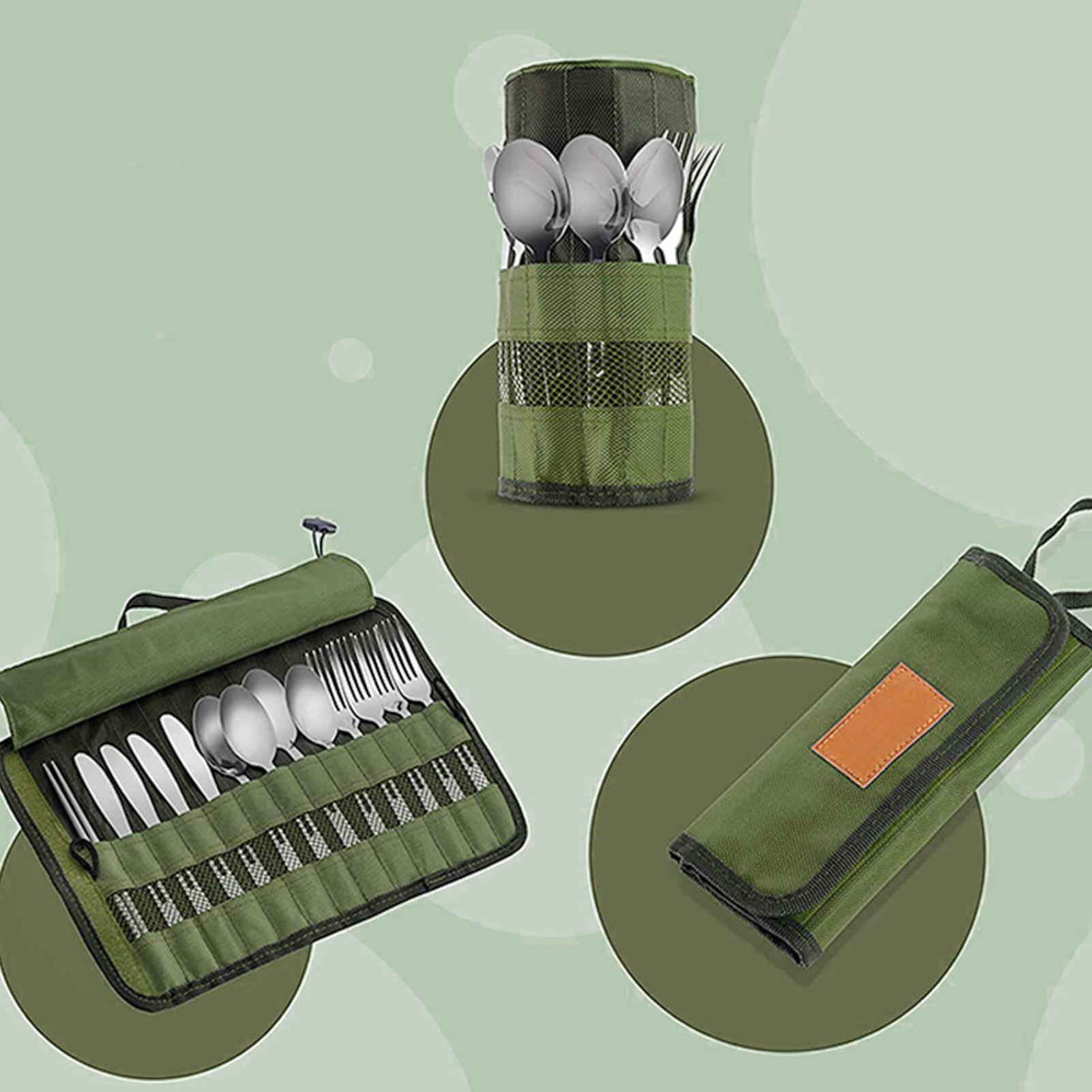 حقيبة تخزين أدوات المطبخ، حقيب - مراجعة Camping Cooking Utensil Organizer وسعره