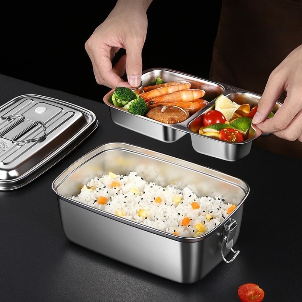 طبقة مزدوجة صندوق غداء من الفو - مراجعة Camping Cooking Device وسعره