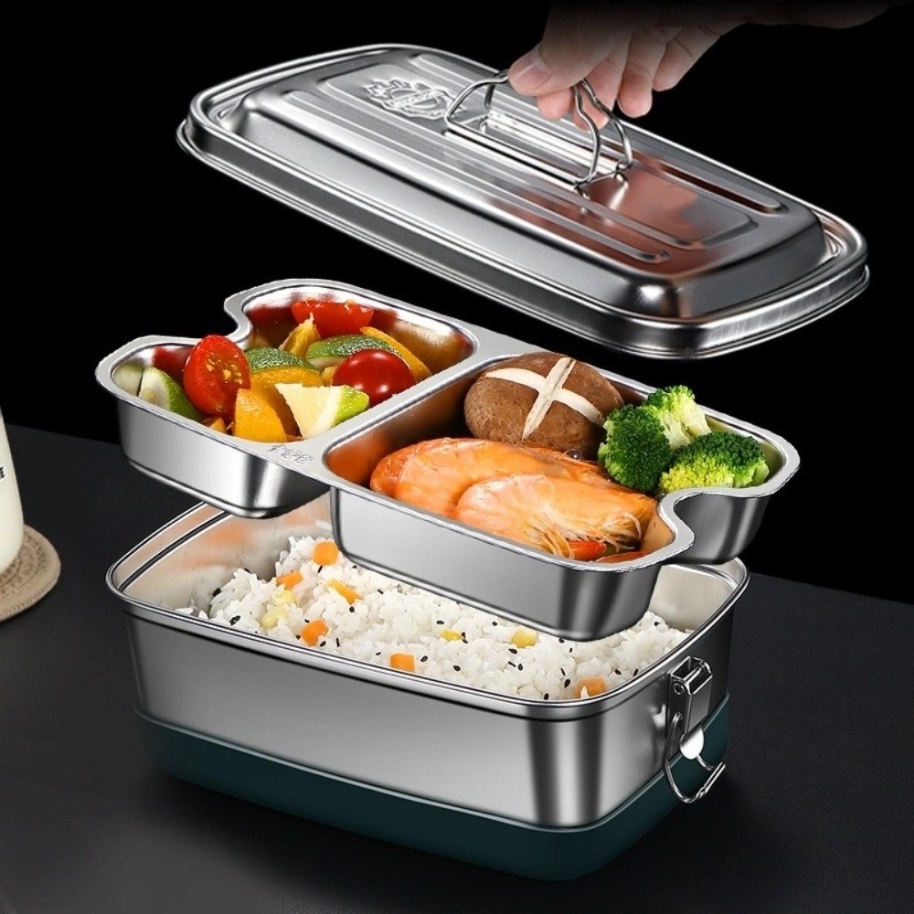طبقة مزدوجة صندوق غداء من الفو - مراجعة Camping Cooking Device وسعره
