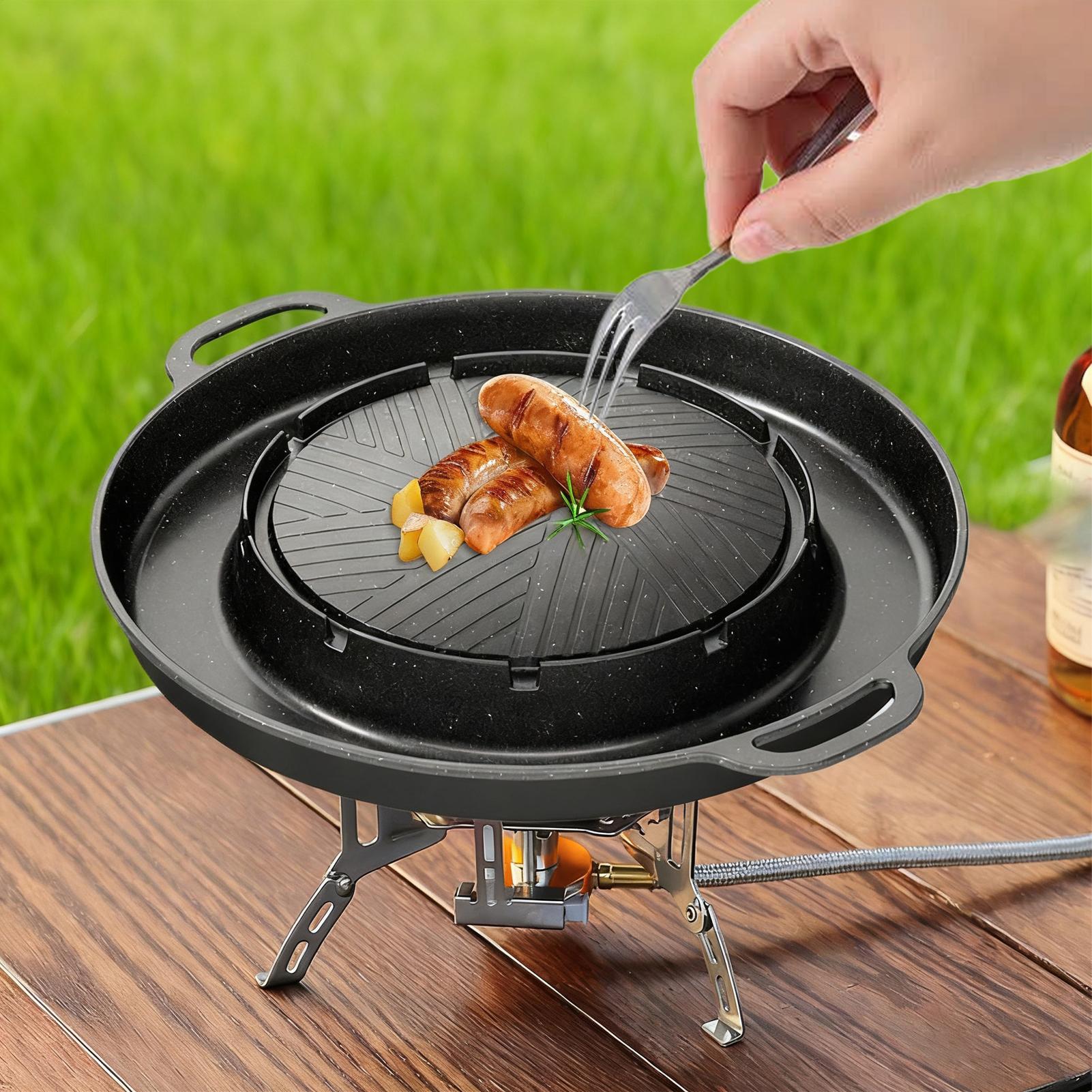 شواية 2 في 1 ومقلاة ساخنة لسطح - مراجعة Camping Cooking Cupboard وسعره