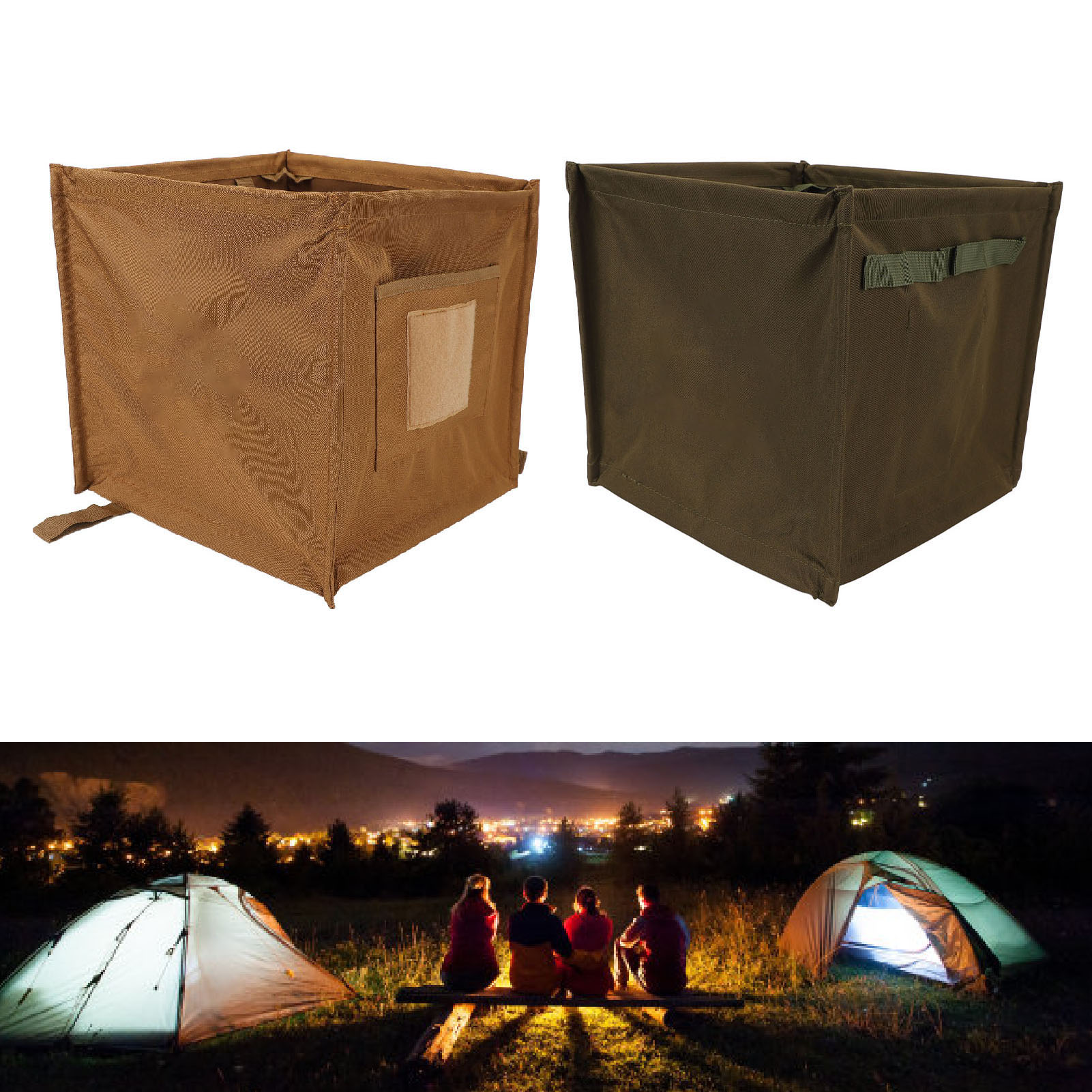 سلة مهملات قابلة للطي للاستخدا - مراجعة Camping Cooking Organizer وسعره