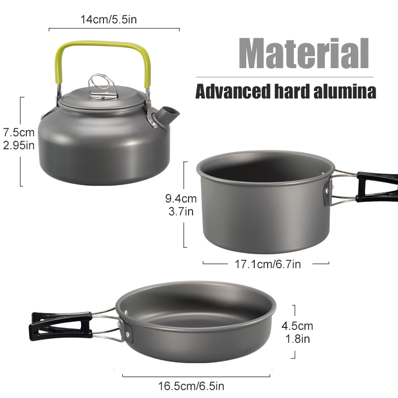 WESTTUNE التخييم طقم حلل استان - مراجعة Camping Outdoor Cooking Equipment وسعره