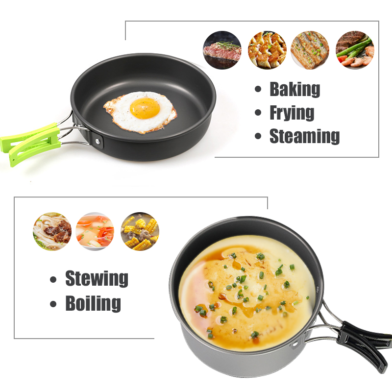 WESTTUNE التخييم طقم حلل استان - مراجعة Camping Outdoor Cooking Equipment وسعره