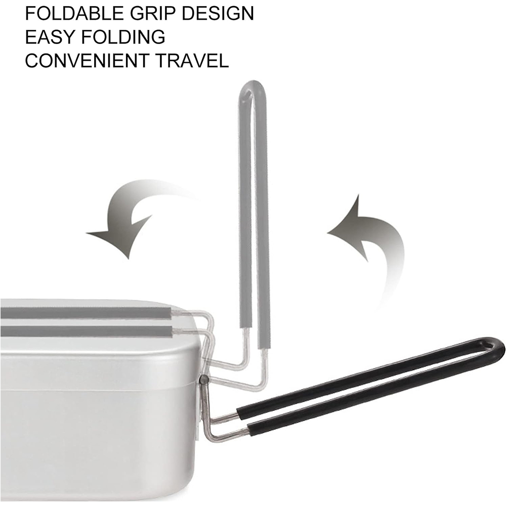 800 مللي صناديق الغداء الألومن - مراجعة Camping Outdoor Cooking Equipment وسعره