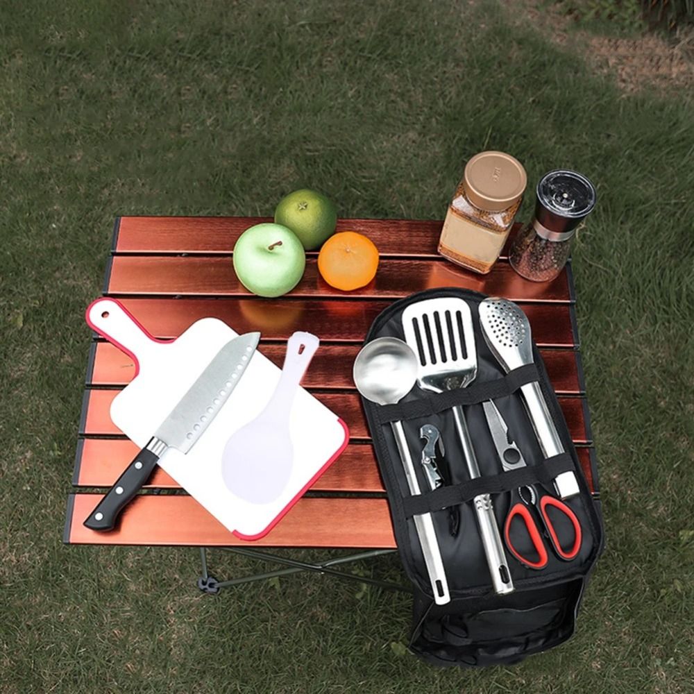 2024 نزهة مجموعة أواني حقيبة ا - مراجعة Camping Outdoor Cooking Equipment وسعره