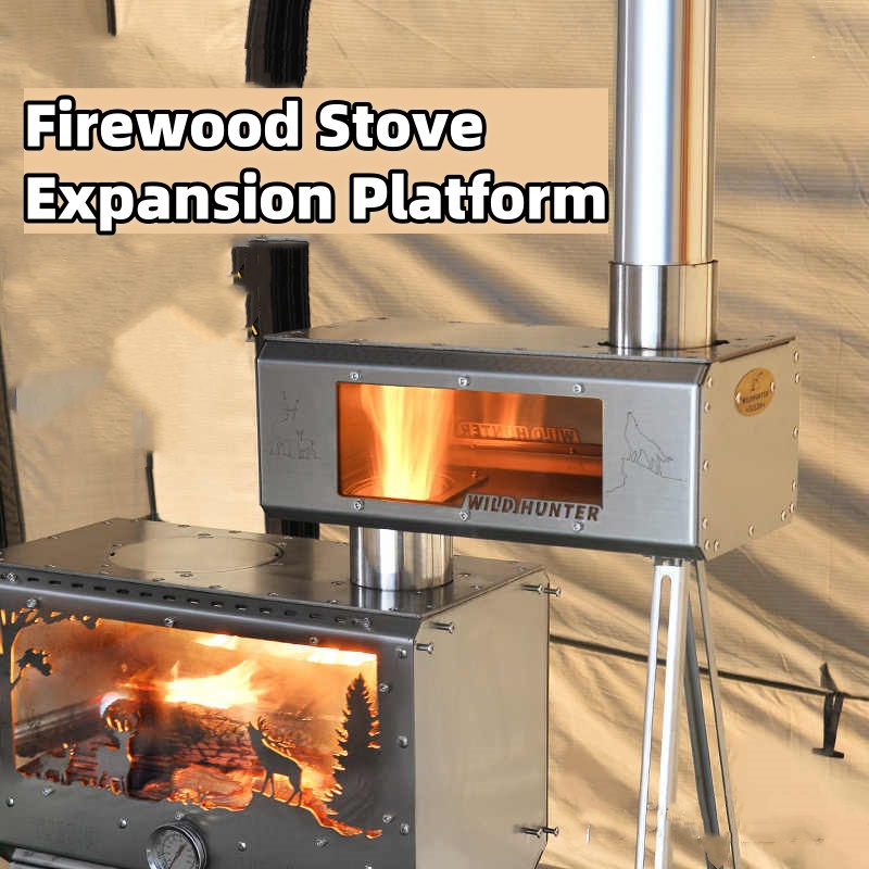 موقد تخييم يعمل بالحطب مع منصة - مراجعة Camping With Cooking وسعره