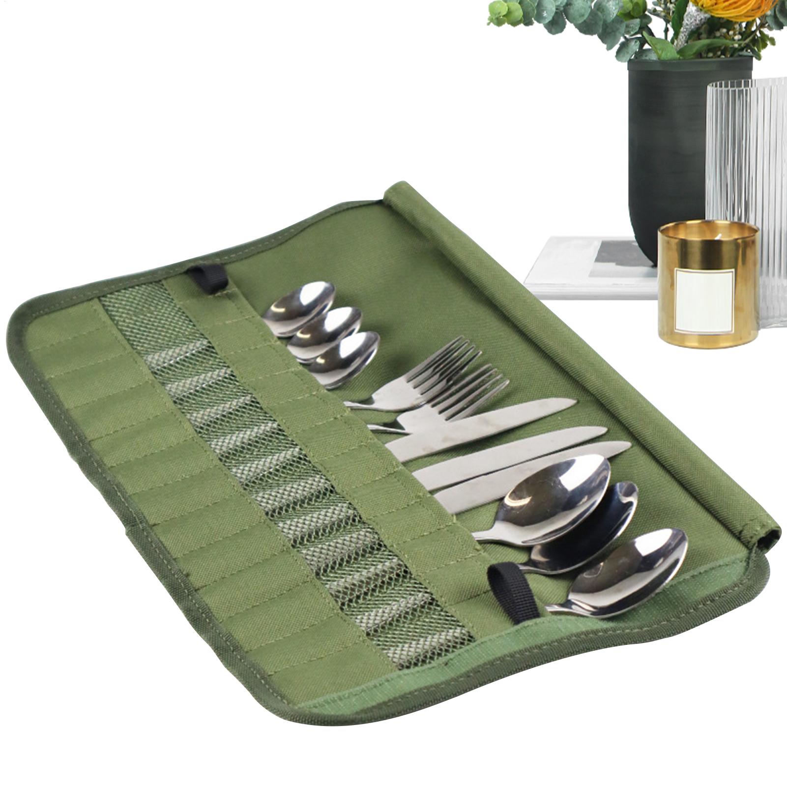 حقيبة أدوات المائدة للتخييم وا - مراجعة Camping Cooking Utensil Organizer وسعره