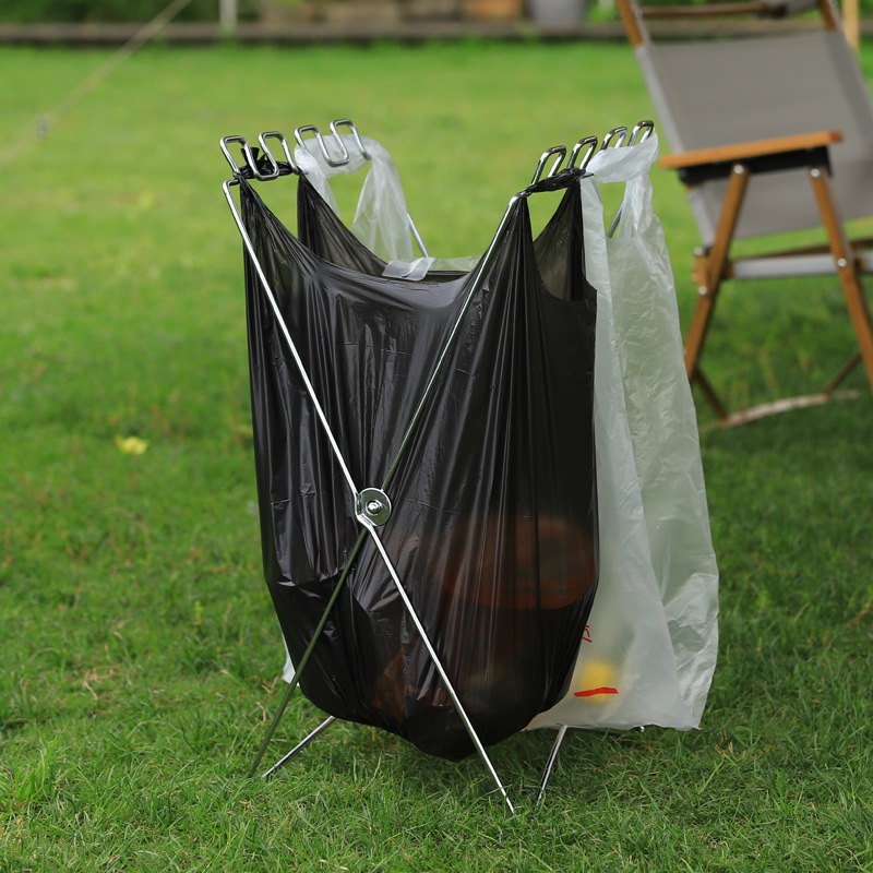حامل أكياس القمامة المحمول الق - مراجعة Camping Cooking Organizer وسعره
