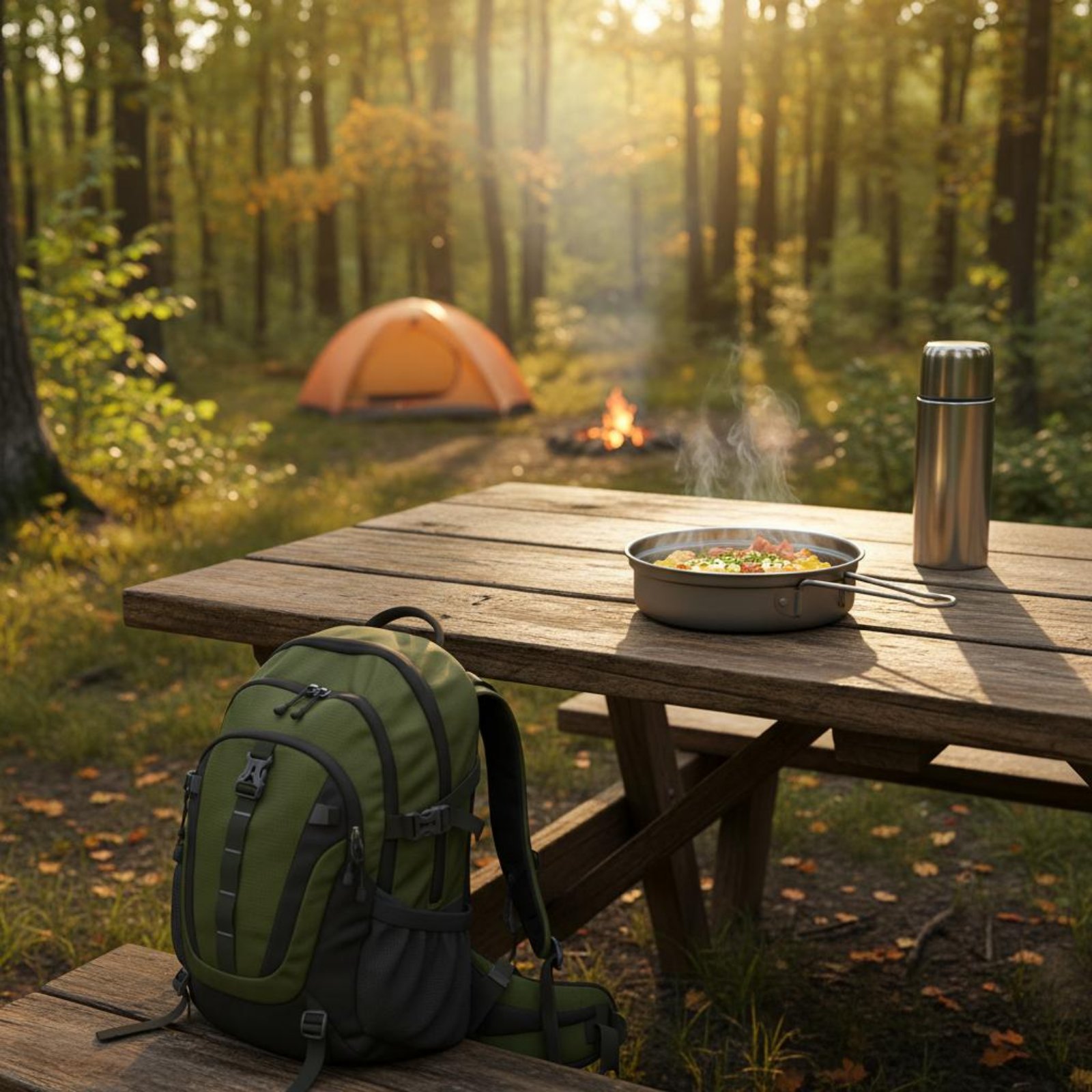 طقم طهي معدني للتخييم مكون من  - مراجعة Camping Cooking And Dining Set وسعره