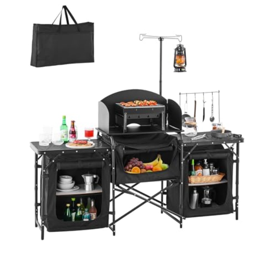 طاولة مطبخ للتخييم، طاولة طهي  - مراجعة Camping Cooking Cupboard وسعره