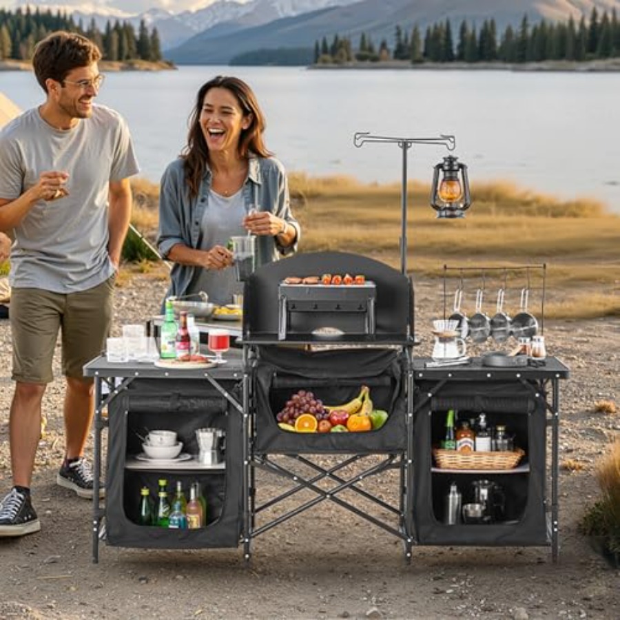 طاولة مطبخ للتخييم، طاولة طهي  - مراجعة Camping Cooking Cupboard وسعره