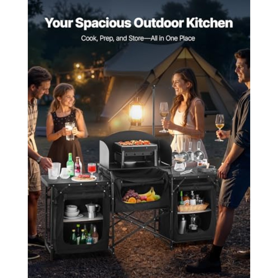 طاولة مطبخ للتخييم، طاولة طهي  - مراجعة Camping Cooking Cupboard وسعره