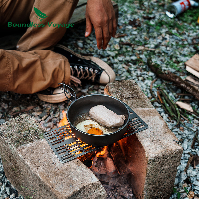 طبق شواء شواء من التيتانيوم ،  - مراجعة Camping Outdoor Cooking Equipment وسعره