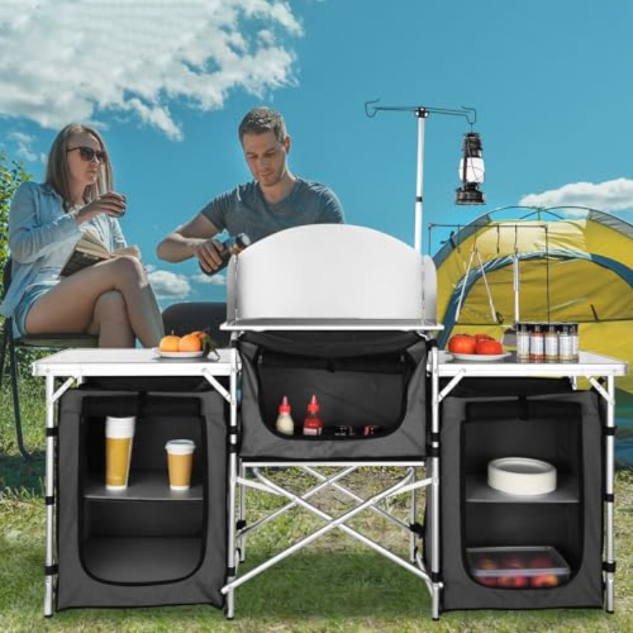طاولة مطبخ للتخييم، طاولة طهي  - مراجعة Camping Cooking Cupboard وسعره